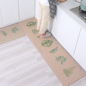 mẫu thảm trải sàn bếp lá