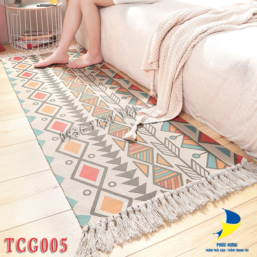 thảm chân giường dệt TCG 005